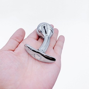 G-spot yapay penis Metal Anal Plug kavisli seks oyuncakları kadın erkek popo fiş prostat masaj yetişkin seks ürünleri - Product Image 6