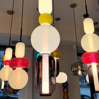 Ensemble de lampes multi-styles de luxe léger, lampes suspendues, de table et de sol en verre pour la décoration de la maison, des hôtels et des comptoirs de bar