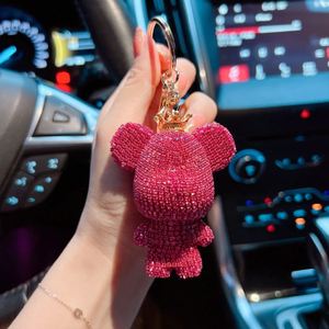 Nouveau porte-clés de luxe en métal avec strass et cristaux, motif ours mignon, pour sac et clés de voiture, pour filles - Product Image 2