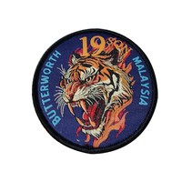 Oem tejido parche tela camionero gorra sombrero 3D bordado insignia Transferencia de Calor hierro en logotipo personalizado parche bordado