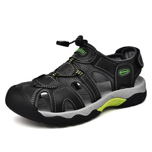 รองเท้าแตะหนังแท้สำหรับผู้ชาย ไซส์ใหญ่ ดีไซน์เนอร์ สำหรับฤดูร้อน เหมาะสำหรับใส่เที่ยวชายหาด - Product Image 5