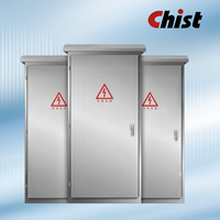 Armoire de distribution électrique extérieure CHINT XL-21 en acier inoxydable 304, étanche IP55, avec verrouillage anti-effraction et éclairage personnalisé