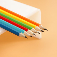 Ensemble de crayons de couleur imprimés avec logo personnalisé, vente en gros OEM, crayons de couleur en bois rouge, papeterie scolaire en vrac