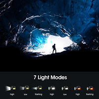 Linterna de Búsqueda de Alta Potencia Ultrabrillante, Recargable, de Largo Alcance, Luz de Trabajo COB, Linterna LED para Pesca y Aventuras al Aire Libre