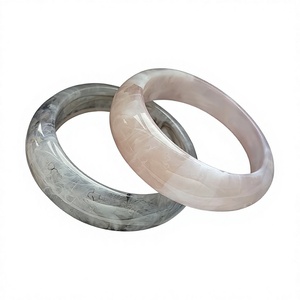 Newly Best Blue and White Carved Resin Bangle <b>Bracelet</b> Fancy with Marble Pattern Fashionable Stylish Design Jewelry Anniversary - Product Image 4