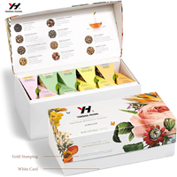 Boîte-cadeau pliante personnalisée haut de gamme pour thé et café-Boîte d'emballage de carte blanche raffinée faite à la main Boîte-cadeau exquise pour thé