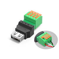 USB2.0 무납땜 어댑터 USB 2.0 수형 터미널 블록 데이터 커넥터 USB 나사 터미널 보드 플러그