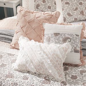 DB 6-Piece Summer Quilt Set Breathable <strong>Cotton</strong> <strong>Percale</strong> with Throw Pillows Waxed Bed <strong>Sheet</strong> Duvet Cover Featuring Plant Pattern - Product Image 3