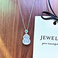 Chinois Jade Gourde Charme Collier Zircon Calcédoine Gourde Pendentif Jade Gourde Agate Charme Collier Bijoux