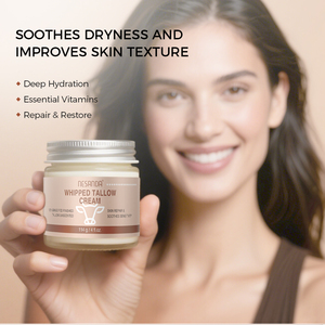 Cremes de Sebo Bovino 100% de Gado Criado a Pasto por Atacado com Óleo de Amêndoas Hidratante Facial e Corporal Vitamina E Creme de Sebo Batido - Product Image 4