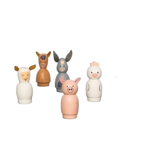 Décoration de maison Holl, mini poupées en bois, poupées en bois peintes à la main - Product Image 1