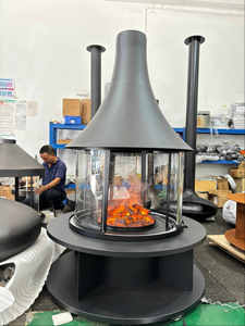 Cheminée à vapeur 3D intérieure personnalisée PANSEE 900 mm suspendue moderne avec <span class=keywords><strong>conduit</strong></span> d'évacuation pour hôtels et villas - Product Image 5