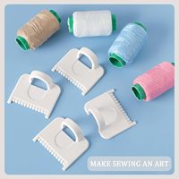 Herramienta multifuncional para coser bordes y dobladillos, plantilla de costura DIY, kit portátil de reparación doméstica con caja de hilos para principiantes