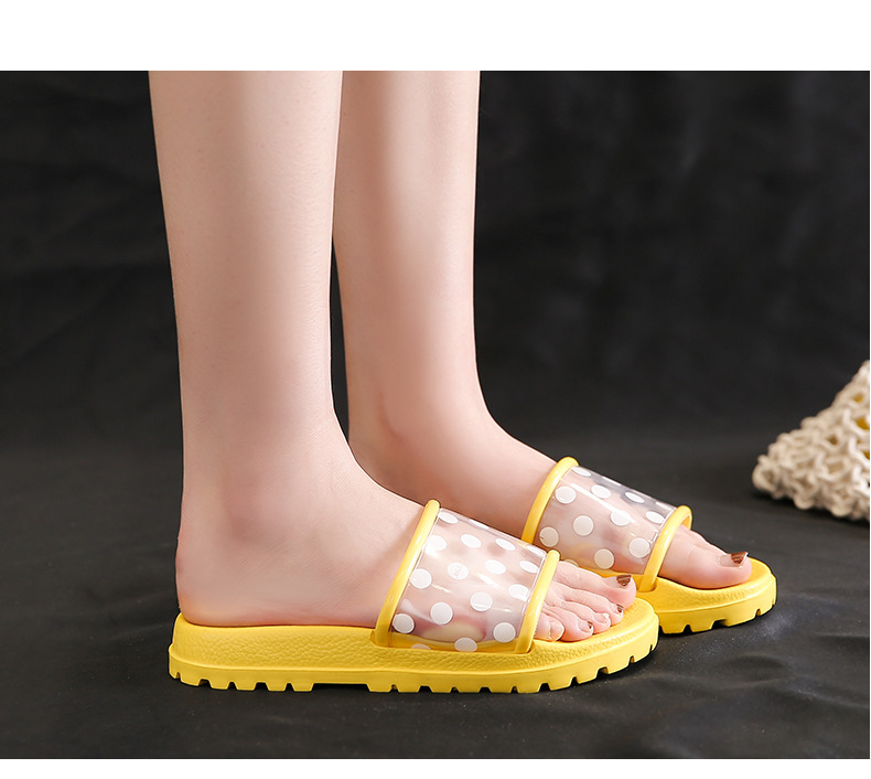 Transparent PVC Women Platform Sandals Soft Shower Bathroom EVA Non-Slip Slippers