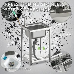 Fregadero Rectangular de Acero Inoxidable de un Solo Tazón para Cocina, Baño y Uso en Hoteles - Product Image 2
