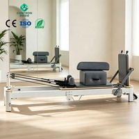 Reformer Plegable de Aleación de Aluminio al por Mayor con Caja Reformer, Correa para Pies y Extensor de Plataforma Acolchado para Entrenamientos de Pilates en Casa