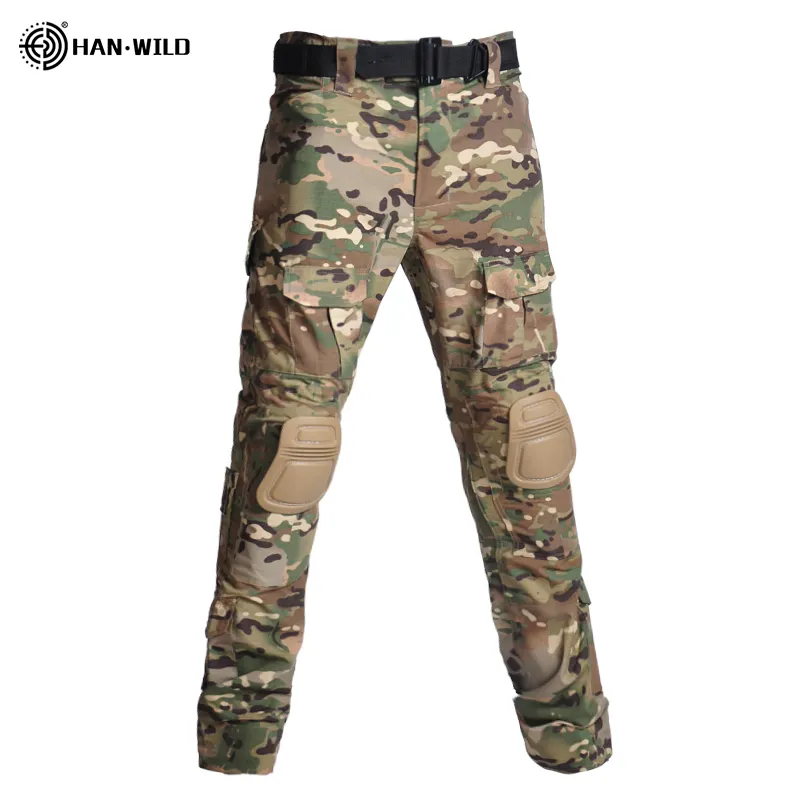 HAN WILD All-weather Combat Pants Breathable Pants Outdoor Tactical Frog Suit men