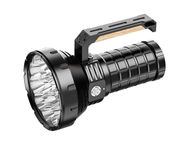 16pcs XHP50 LED Type-C Rechargeable Flashlight 38000 Lumens 32000mAh Industrial Super Bright Aluminum Alloy Body USB 3.7V