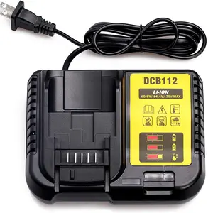 Sostituzione per Dewalt DCB112 12V-20V Max caricabatteria agli ioni di litio DCB101 DCB105 DCB107 DCB115