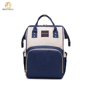 BESTWILL <span class=keywords><strong>2020</strong></span> Offre Spéciale personnalisé bébé sac à dos sac à <span class=keywords><strong>la</strong></span> mode maman et bébé couche grand sac à couches avec ours Logo maternité utilisation - Product Image 5