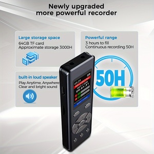 Máy ghi âm thông minh với micrô phát lại vòng lặp A-B độ trung thực cao MP3 Ghi âm thanh nổi ghi âm kỹ thuật số - Product Image 4