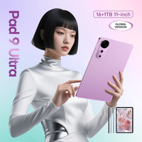Tablet Pad 9 Ultra 11 Inci 2K 16GB+1TB 108MP 8000mAh 5G Wi-Fi Dual SIM+TF untuk Pemuda, Lansia, Pendidikan, Sekolah, dan E-Book