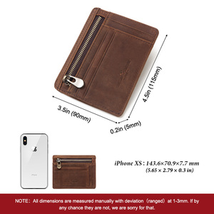 HUMERPAUL 2020 Nuovo Design Portafoglio Uomo in Vera Pelle con RFID, <span class=keywords><strong>Porta</strong></span> Carte Sottile, Fermasoldi, Tasca Portamonete con Zip, <span class=keywords><strong>Porta</strong></span> Documenti <span class=keywords><strong>e</strong></span> Carte di Credito - Product Image 5
