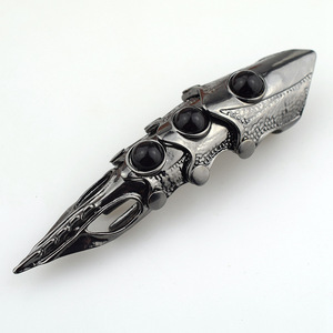Kingcome Fashion <span class=keywords><strong>Punk</strong></span> <span class=keywords><strong>Rock</strong></span> Rings Vintage personalizzato Animal Skull Full Finger Long Ring accessori - Product Image 6