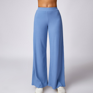 Haute qualité femmes pantalons filetés <span class=keywords><strong>pantalon</strong></span> taille haute Yoga danse <span class=keywords><strong>pantalon</strong></span> vêtements de sport décontracté ample femmes pantalons à jambes larges - Product Image 6