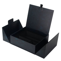 Boîte cadeau magnétique haut de gamme à double porte, étanche, avec logo personnalisé, pour coffrets de cravates élégants pour hommes, avec impression UV
