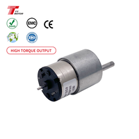 37mm Çaplı DC Fırçalı Dişli Motor Düşük RPM Yüksek Torklu Metal Dişli Akıllı Cihazlar ve Akıllı Kilitler için
