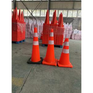 Prezzo diretto della fabbrica PVC/PP/ABS/PE/HDPE buona flessibilità coni stradali con riflettente per barriere stradali - Product Image 5