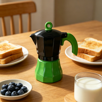 Kingze OEM/ODM 150/300ML Cafetière Moka Personnalisable pour Plaque de Cuisson, Machine à Expresso Portable Italienne pour le Camping en Plein Air