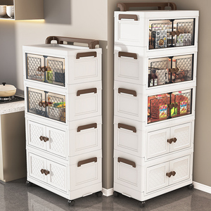 Contenedor de comida plegable de plástico de estilo moderno superventas, ruedas de Material PP, gran capacidad de 5 capas, ecológico para el hogar - Product Image 5