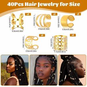 40PCS Set Wig Business Gift Hair for Electroplated Gold <b>Silver</b> Hollow Accessories Headwear DIY Combination Hair <b>Clip</b> - Product Image 3