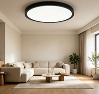 Plafonnier LED 32W étanche IP54 anti-insectes avec température de couleur réglable 3CCT par interrupteur DIP, montage en surface, salle de bain, Ra80, 2600lm