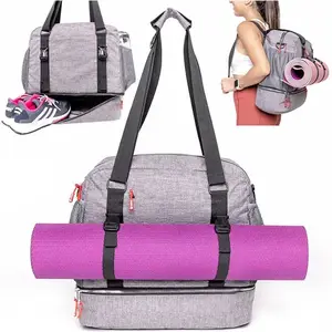 Lieferant Großhandel Yoga-Matte-Tote-Tasche Mehrzweck-Trainingsraum-Rücksack mit Schuhfach und nasser Tasche