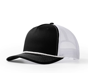 Vente en gros Casquette de baseball personnalisée vierge 5 panneaux en caoutchouc PVC Logo Casquette de baseball deux tons en coton Casquette de papa ajustable Casquette de camionneur en maille à bord incurvé - Product Image 2
