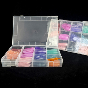 Novedad 2025: Moldes de <span class=keywords><strong>Uñas</strong></span> Profesionales de 12 Colores, Diseño Cuadrado, Almendrado y Stiletto, con Logotipo Personalizado, de Plástico, Cobertura Total - Product Image 2