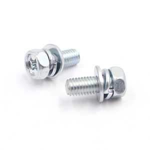 GB /T 818 GB9074สกรู <span class=keywords><strong>ST304</strong></span> M6x30L WSP สีดำออกไซด์จบ HEX HEAD Phillips ไดรฟ์ M6 M8 M10 SEMS สกรูพร้อมสปริงเครื่องซักผ้าแบน - Product Image 4