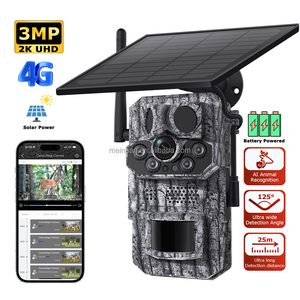 3MP <span class=keywords><strong>3</strong></span> PIR AI распознавание животных GPS отслеживание уличная Беспроводная 4G Sim-карта солнечная панель с питанием слежение за следом охотничья камера - Product Image 1