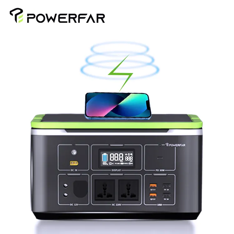 Wireless Charge 518Wh 500 Watt Lithium Ion For Emergency Hunting RV Trip Fishing Camping