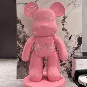 Ours rose liquide ours violent <span class=keywords><strong>peinture</strong></span> couleur <span class=keywords><strong>peinture</strong></span> Super violent ours magasin décoration maison accessoires artisanat fibre de verre résine - Product Image 1