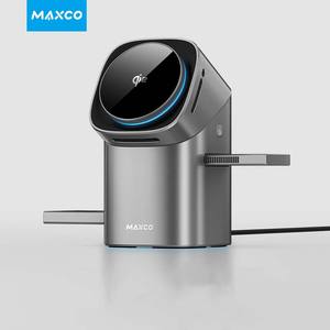 Chargeur sans fil MAXCO 3-en-1 MW15 avec protocole Qi2, contrôle tactile complet, aspiration magnétique rotative et mise à niveau de charge rapide - Product Image 1