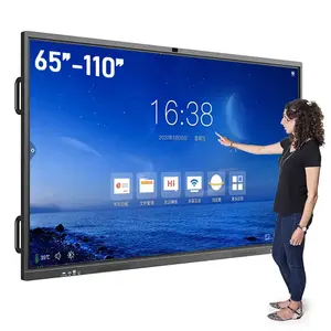 Conference System HD 4K 20 Touch Points Meeting Interactive Whiteboard Electronic Smart Digital Board Whiteboard