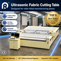 Machine de découpe ultrasonique pour tissus avec scellage des bords CE automatique pour la découpe de stores, de volets et de zips.