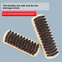 Brosse à chaussures en bois de hêtre, poils de cheval et de sanglier pour l'entretien et le nettoyage du cuir, vente en gros d'usine OEM de Chine