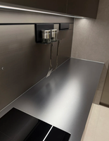 Armoires de cuisine en acier inoxydable, fabrication robuste, longue durée de vie, vente en gros pour projets résidentiels, directement de l'usine