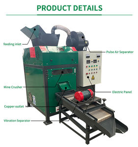 Ferraille fil de cuivre granulateur métal Machine de recyclage fils usure utilisé fil électrique câble granulateur séparateur lumineux - Product Image 5