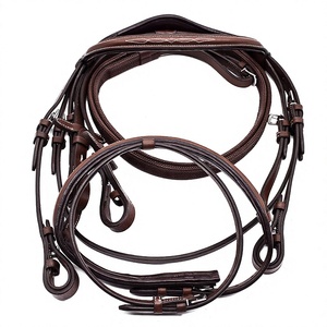 Horse Bridle Black-Cob Model Wholesale Handmade Full Size Leather Reins Durable <b>Equestrian</b> Tack Riding Training - Product Image 2